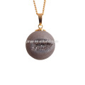 Fashion Bling Natural Agate Druzy Ball Pendant Necklace Jewelry